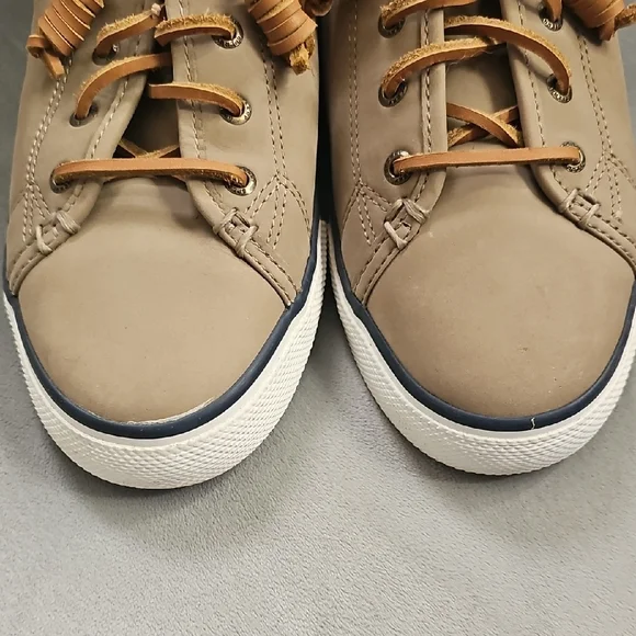 Sperry Tan Sneakers with White Soles - Picture 2 of 6